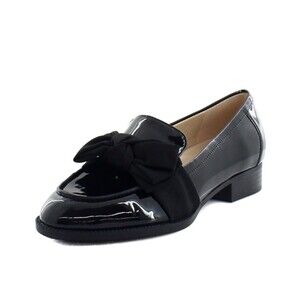 Bandolino Womens 8 M Black Multi Lindio Bow Slip On Flat Loafers NIB IR7